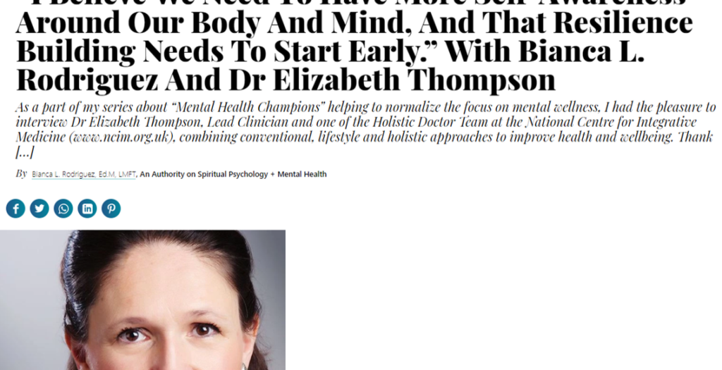 elizabeth thompson thrive global